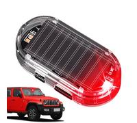 Fausse Alarme Solaire À LED - Feu De Sécurité Clignotant, Système De Sécurité pour Voiture, Système D'alarme Solaire pour Voiture, Feu D'avertissement De Sécurité À LED, Lumière Bleue/Rouge