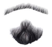 Fausse Barbe Cheveux Humains Barbe réaliste Fausse Moustache Invisible Faux Coiffure faciale Costume Barbe Dentelle Barbe pour Hommes scellant Halloween Cosplay Costume fête Style 3 Fausse Moustache