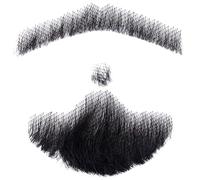 Fausse Barbe Cheveux Humains Barbe réaliste Fausse Moustache Invisible Faux Coiffure faciale Costume Barbe Dentelle Barbe pour Hommes scellant Halloween Cosplay Costume fête de fête 4 Fausse moustach