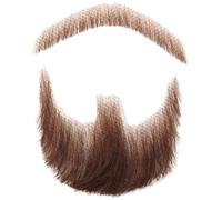Fausse barbe cheveux humains barbe réaliste fausse moustache invisible faux coiffure faciale costume barbe dentelle barbe pour hommes scellant halloween cosplay costume fête brune, fausse barbe