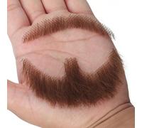 Fausse barbe réaliste à poils entièrement attachés à la main, fausses barbes et faux moustaches invisibles en dentelle pour le maquillage d'Halloween, les hommes, les divertissements/le théâtre/les fê