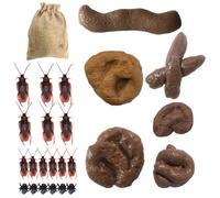 Fausse Caca avec Un Faux Gardon et Vole 24pcs / Définissez des Caca de Chien réaliste de Forme différente pour la floc Farce floc