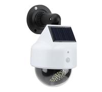 Fausse caméra de vidéosurveillance dôme solaire d'extérieur 3 modes réglables, lumière LED simulation moniteur de sécurité fausse caméra