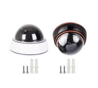 Fausse caméra de vidéosurveillance réaliste résistante aux intempéries ABS pour la prévention de la criminalité visuelle pour usage résidentiel intérieur ou extérieur Caméra de sécurité à domicile