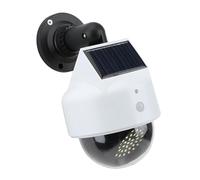 Fausse caméra dôme d'extérieur simulée à énergie solaire CCTV avec lumière pour détecteur de mouvement de jardin, lumière de jardin
