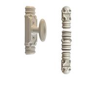 Fausse crémone ROLLINGER rustique blanche - Bouton n°6 - Pour tringle 16 x 8 - CRD168BT6BV