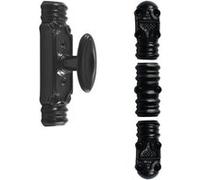 Fausse crémone ROLLINGER rustique noire - Bouton n°6 - Pour tringle 16 x 8 - CRD168BT6BV G
