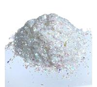 Fausse de Noël de Noël, neige artificielle avec paillettes, 300 g / 10,5 oz en plastique fausse poudre de neige, neige scintillante bricolage pour décoration de fête de Noël, remplissage cadeau, expo