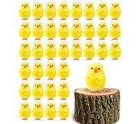 Fausse décoration pour poussins de Pâques, poussins en fourrure de Pâques, jouets en peluche doux et moelleux, 36 pièces