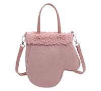 Fausse en daim crossbody sac de forme de gant Changement de sac à main pour les femmes (rose)