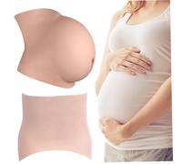 Fausse enceinte du ventre 6 à 8 mois fausse grossesse nombril réaliste silicone bosse artificielle bosse douce tactile tactile body enceinte portable pour la maternité de la performance de l'acteur