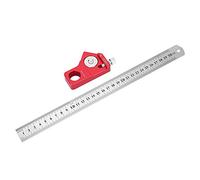 Fausse Équerre Charpentier, Règle de Traçage Aluminium 300 mm - Précision 0,1 mm, Portable et Réglable, Idéale Menuisier et Charpentier