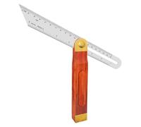 Fausse Équerre Réglable 200 mm, Lame Inox, Manche Bois, Laiton | Transfère les angles existants pour tracer avant coupe, idéal pour plinthes, cadres, escaliers et assemblages bois.