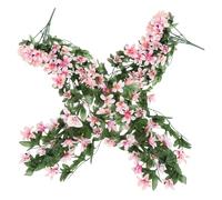 Fausse Fleur de Lys Murale 2pcs en Soie Rose, Décoration