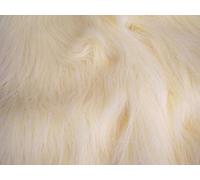 fausse fourrure amusante à poils longs Tissu Matière - CARAMEL CRÈME - Beige, 1/2Mtr - 150cmx50cm