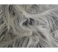 fausse fourrure amusante à poils longs tissu matière - Noir gel - Noir, 1Mtr - 150cmx100cm