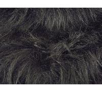 fausse fourrure amusante à poils longs Tissu Matière - NOIR - Noir, 1/2Mtr - 150cmx50cm
