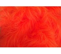 fausse fourrure amusante à poils longs Tissu Matière - ORANGE BRILLANT - Orange, 1Mtr - 150cmx100cm