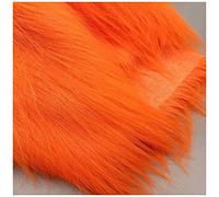 Fausse Fourrure Housse 180 cm x 50 cm Orange Tapis Doux et Moelleux Tissu en Peluche Tissu en Fausse pour Salon Chambre à Coucher, canapé, arrière-Plan pour Photographie (Color : Orange 2)