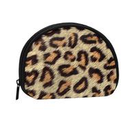 Fausse Fourrure léopard à Taches Brunes,Trousse de Rangement pour Femme, Trousse à Maquillage, Petit Porte-Monnaie, Pochette à Monnaie.