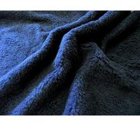 Fausse Fourrure POLAIRE SHERPA Peau d'agneau Tissu Matériel - BLEU MARINE - Bleu, 1/4Mtr - 75cmx50cm