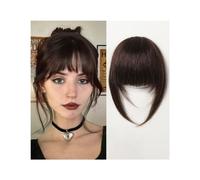 Fausse frange 100% cheveux humains frange naturel brun foncé français frange pince à cheveux frange avec branches postiche for femmes pince sur Air Bang Extensions de cheveux à clip pour frange(005-6)