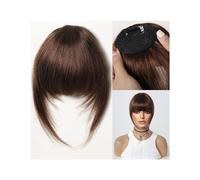 Fausse frange 100% cheveux humains frange naturel brun foncé français frange pince à cheveux frange avec branches postiche for femmes pince sur Air Bang Extensions de cheveux à clip pour frange(005-2)