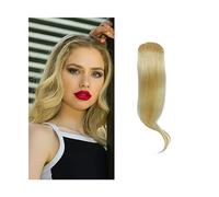 Fausse frange 2 pièces ondulées côté frange cheveux humains ondulés Extensions de franges femmes Clip en Bang Extension cheveux Extensions de cheveux à clip pour frange(613)