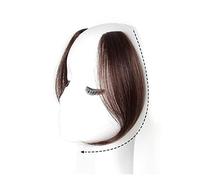 Fausse frange 2 pièces vague côté frange synthétique fausse frange postiche milieu-partie frange Extensions de cheveux pince dans la frange latérale avant for les femmes Extensions de cheveux à clip p