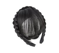 Fausse frange Accessoires for cheveux, bandeau synthétique, frange à Air, perruques avec tresses résistantes à la chaleur, Extensions de cheveux à clips for femmes Extensions de cheveux à clip pour fr