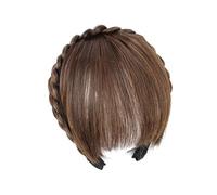 Fausse frange Accessoires for cheveux, bandeau synthétique, frange à Air, perruques avec tresses résistantes à la chaleur, Extensions de cheveux à clips for femmes Extensions de cheveux à clip pour fr