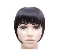 Fausse frange Bang Hair Bangs Noir Brun Auburn Rouge Clip sur Frange de Cheveux Synthétiques Clip En Bangds for Femmes Extensions de cheveux à clip pour frange(B3 2)
