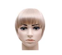Fausse frange Bang Hair Bangs Noir Brun Auburn Rouge Clip sur Frange de Cheveux Synthétiques Clip En Bangds for Femmes Extensions de cheveux à clip pour frange(B3 16)