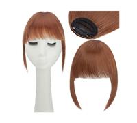 Fausse frange Extensions de cheveux synthétiques à Clip, fausse frange à Air émoussée, frange française droite, faux postiche for femmes Extensions de cheveux à clip pour frange(30)