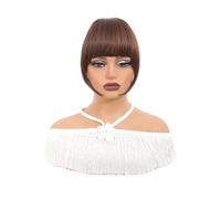 Fausse frange Extensions de cheveux synthétiques à clips, faux cheveux naturels, frange émoussée for usage quotidien, accessoires capillaires for femmes Extensions de cheveux à clip pour frange(2-30)