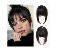 Fausse frange Frange à Clip 100% Extensions de cheveux humains, frange blonde française épaisse, postiche à Clip for femmes, facile à porter au quotidien Extensions de cheveux à clip pour frange(HLH10