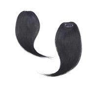 Fausse frange Frange à Clip 100% naturelle, avec partie centrale, un/deux côtés, extension de cheveux Remy, frange Invisible française, 2 pièces Extensions de cheveux à clip pour frange(B)