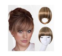 Fausse frange Frange à Clip marron cendré, frange épaisse avec branches, postiches for femmes, Extensions de cheveux for usage quotidien Extensions de cheveux à clip pour frange(NLH1007-5)