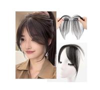Fausse frange Frange de cheveux avec favoris pince à cheveux humains dans les Extensions de cheveux outils de coiffure cheveux humains postiche naturelle femmes Clip en Bang Extensions de cheveux à cl