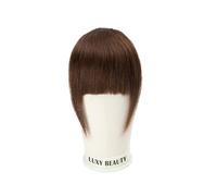 Fausse frange Frange de cheveux humains 3 clips 3D coupe émoussée frange de cheveux naturels pince aérienne dans les extensions de cheveux non-remy 2,5 "x 4,5" noir brun blond Extensions de cheveux à