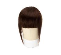 Fausse frange Frange de cheveux humains 3 Clips en noir coupe émoussée frange morceau de cheveux naturel noir blond Bang 8 "clip dans les Extensions de cheveux brun Extensions de cheveux à clip pour f