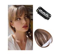 Fausse frange Frange Pince à Cheveux Bang Clip sur Air Bangs Frange Naturelle Avant Frange Plate 1 Pièce Cheveux Raides for Femme Extensions de cheveux à clip pour frange(K18-2M30)