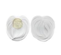Fausse frange Perruques synthétiques avec frange à clipser en Fiber chimique for femmes, postiches naturelles avec décoration de cheveux, Extension capillaire sans colle nécessaire Extensions de cheve