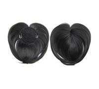 Fausse frange Perruques synthétiques avec frange à clipser en Fiber chimique for femmes, postiches naturelles avec décoration de cheveux, Extension capillaire sans colle nécessaire Extensions de cheve