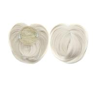 Fausse frange Perruques synthétiques avec frange à clipser en Fiber chimique for femmes, postiches naturelles avec décoration de cheveux, Extension capillaire sans colle nécessaire Extensions de cheve