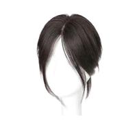 Fausse frange Pièces de perruque for femmes, tête de cheveux simulée, frange naturelle et moelleuse en forme de huit, morceaux de cheveux légers et fins Extensions de cheveux à clip pour frange(Browni