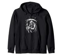 Fausse Gothique Sombre Grim Reaper Rising Horreur Sweat à Capuche