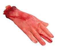 Fausse Main Coupée - SIROCO - 20cm - Plastique Réaliste - Décoration Halloween - Rouge