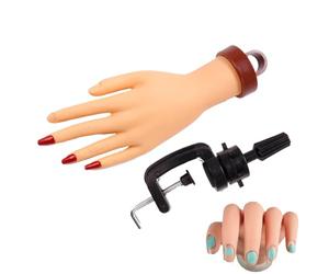 Fausse main pour ongles en acrylique, modèle d'entraînement à la main flexible, outil de modélisme réaliste pour enseigner les débutants et les artistes en salon de beauté