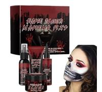 Fausse maquillage de sang - Halloween dégoulinant de faux sang | Compenser le vampire d'Halloween | Scary Facial Makeup Bloods Props for Film Production, Drama Performances